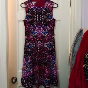 Size 4 Purple Patterned Dress